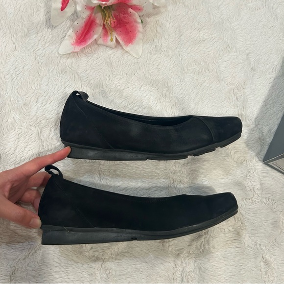 Arche Black Suede Ballet Flats - Picture 4 of 9